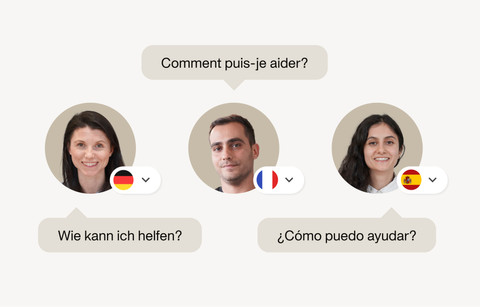 portraits de notre service client multilingue